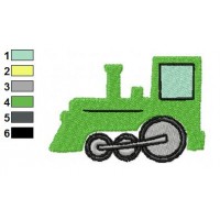 Train Embroidery Design 04